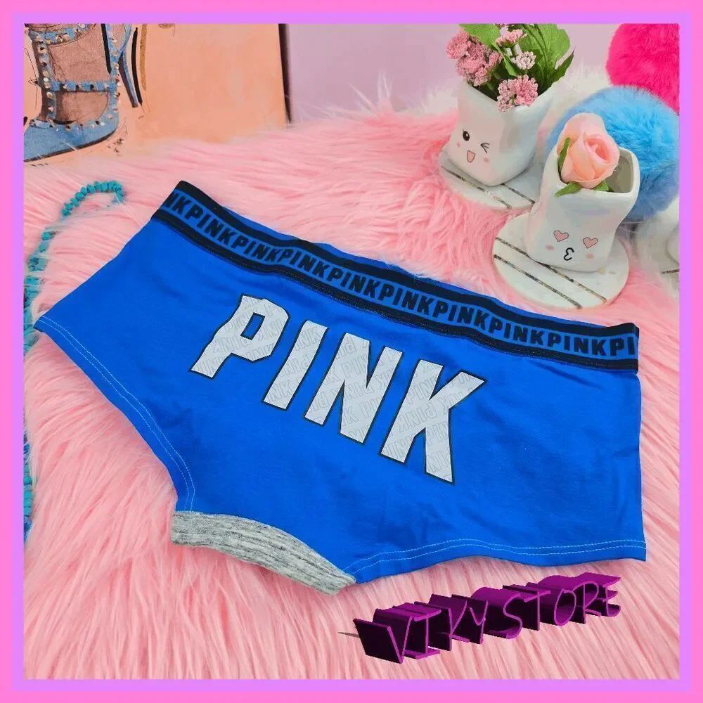 ❤️ NWT Victoria’s Secret PINK Very Sexy Boyshort Blue Gray Medium ❤️
